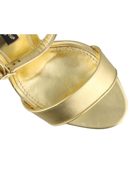 Dolce & Gabbana Metallic Baroque Dg Heel Sandals