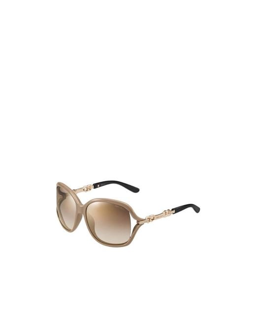Jimmy Choo Metallic Round Sunglasses