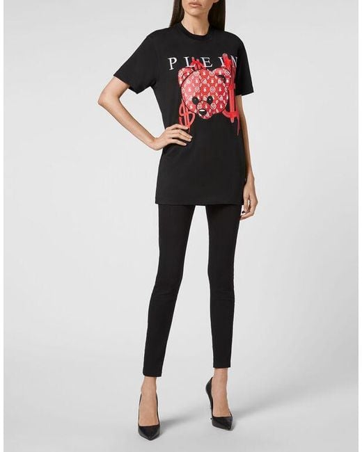 Philipp Plein Black Logo Details T-Shirt