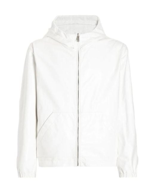 Dolce & Gabbana White Reversible Hooded Jacket for men