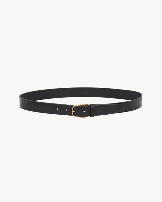 Saint Laurent White Pin Buckle Belt for men
