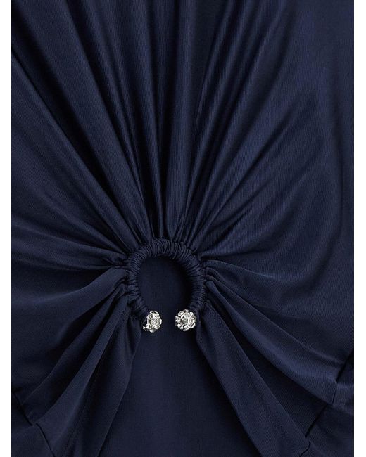 Rabanne Blue Rabanne Piercing Detail Top