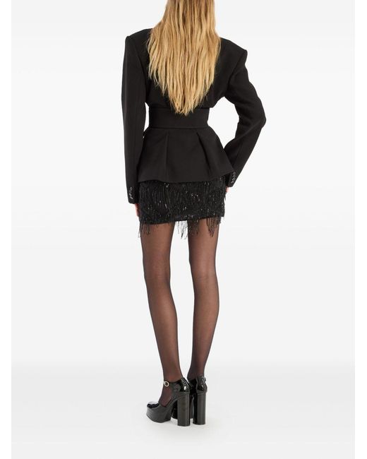 ROTATE BIRGER CHRISTENSEN Black Suiting Belted Blazer