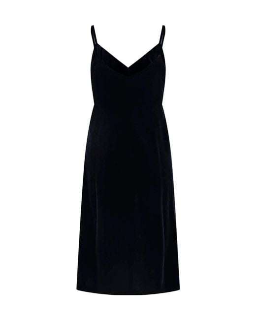 Aspesi Black V-Neck Slip Dress