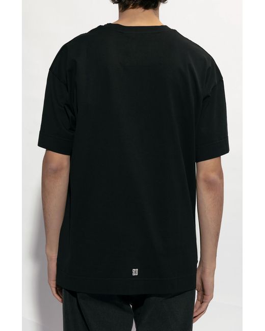 Givenchy Black Logo Printed Crewneck T-Shirt for men