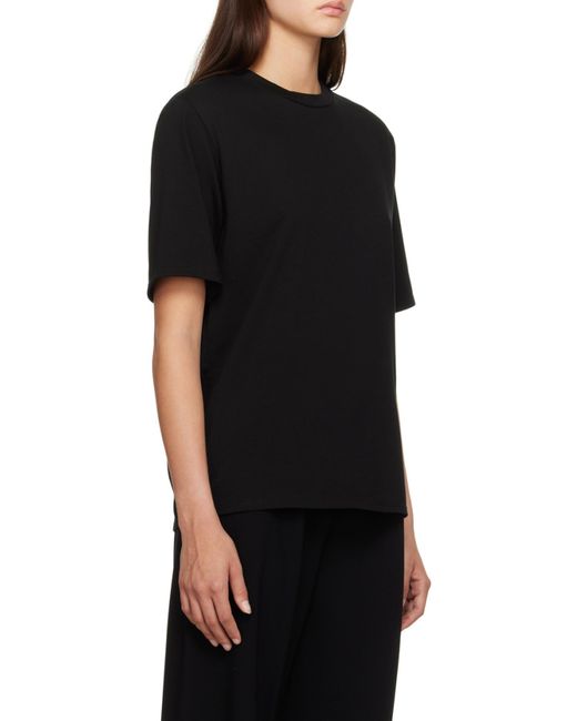 The Row Black Chiara Short-Sleeve Boxy T-Shirt
