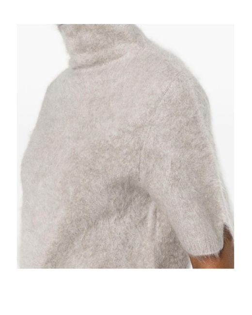 Soft Goat White Turtleneck Cashmere Sweater
