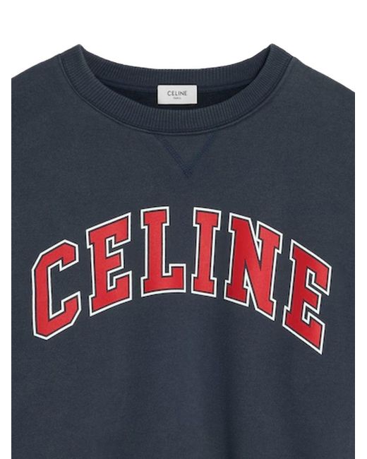 Céline Blue Loose Sweatshirt