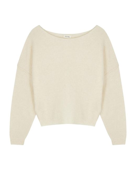 American Vintage White Long-Sleeved Pullover