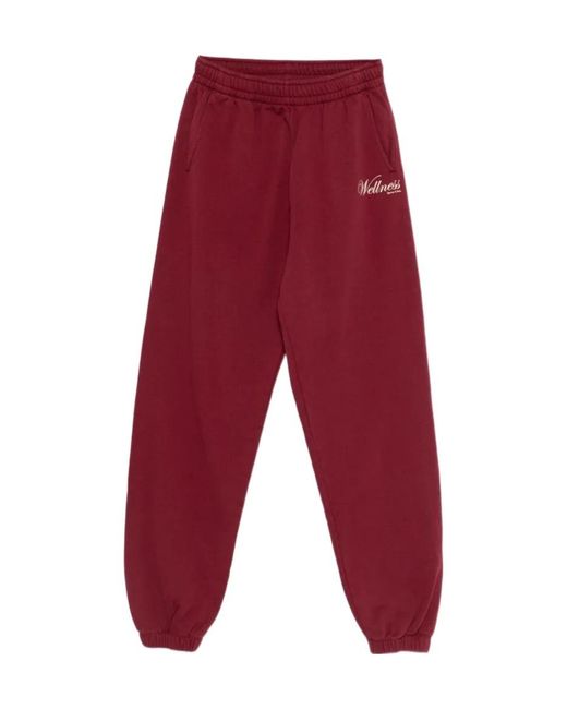Sporty & Rich Red Soho Logo Track Pants