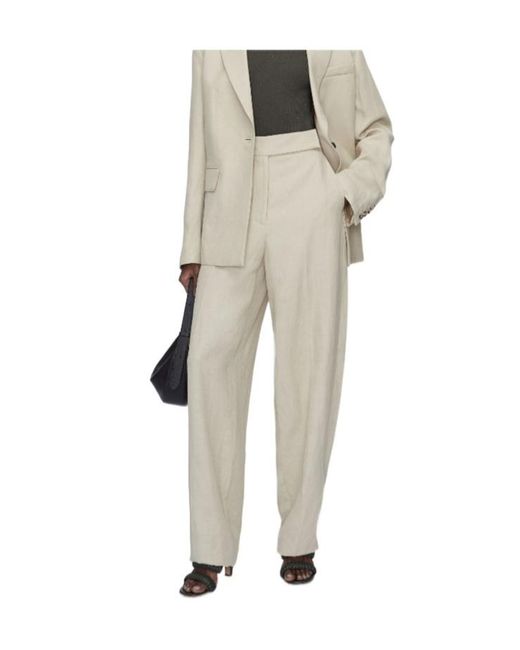 Joseph Natural Light Linen Blend Trousers