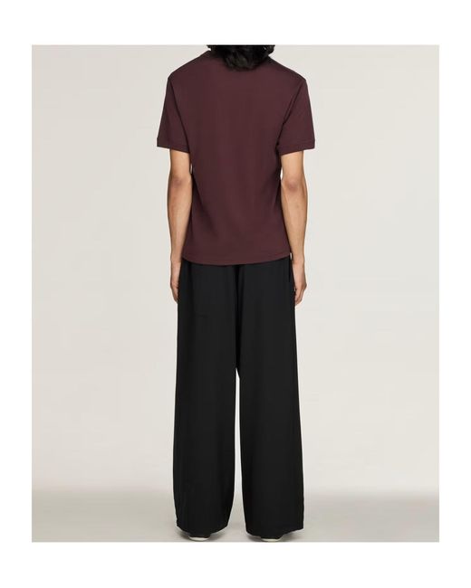 Y-3 Black Wool Straight Leg Pants for men