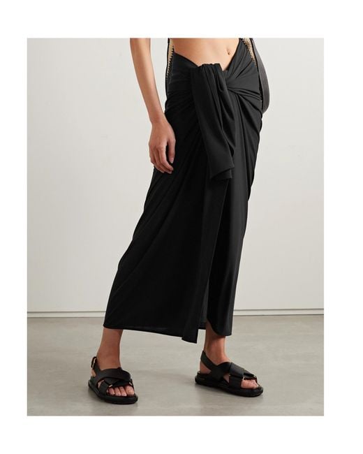 Norma Kamali Black Wrap Skirt