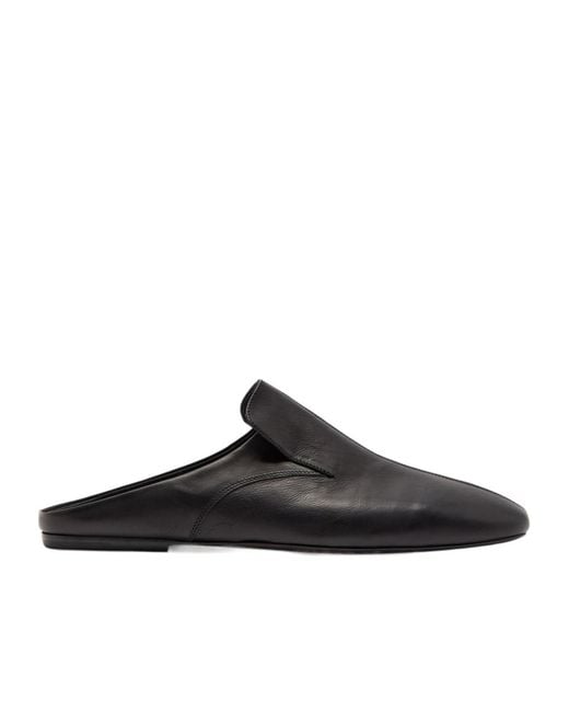 Dries Van Noten Black Leather Mules for men