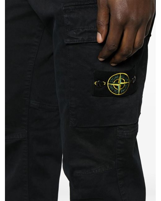 Stone Island Pantalone Regular Tapered in Black for Men | Lyst