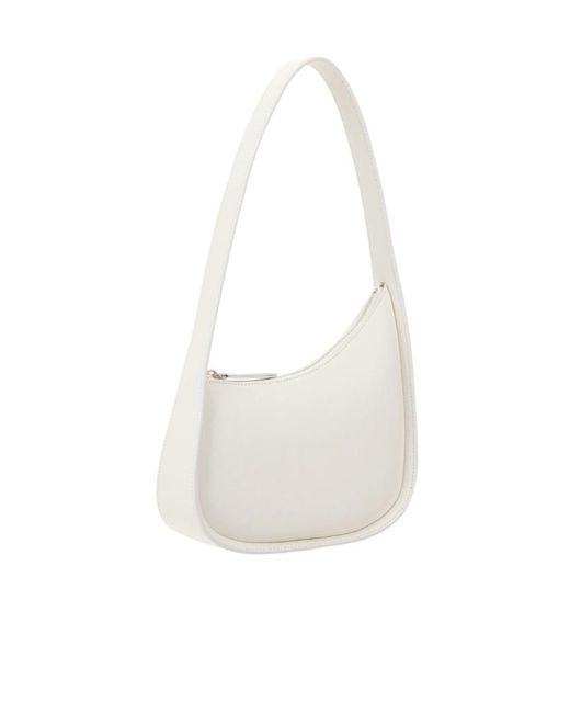 The Row White Half Moon Shoulder Bag