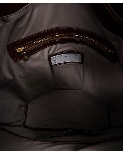 Brunello Cucinelli Multicolor Logo Embossed Backpack for men