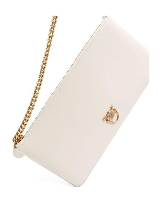 Pinko Natural Logo Plaque Shoulder Bag