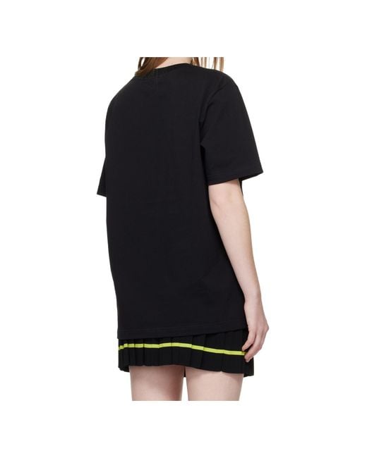Casablanca Black Printed Short-Sleeved T-Shirt
