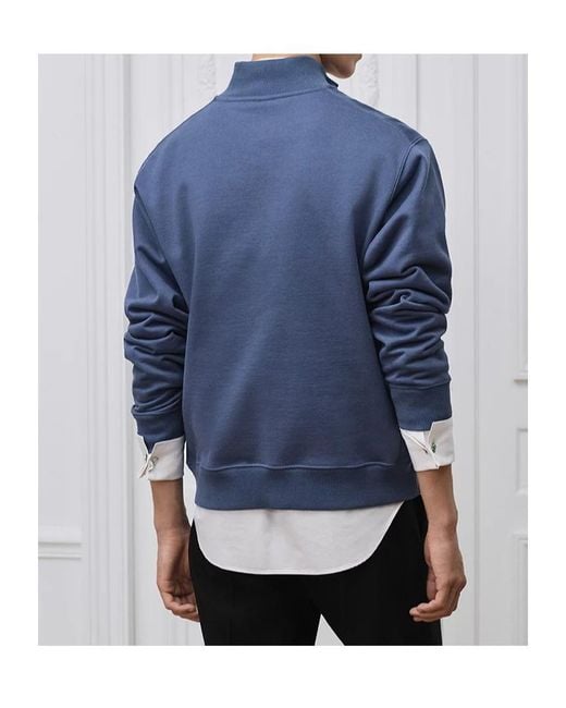 Dior Blue Sweatshirt With Zipped Neckline for men