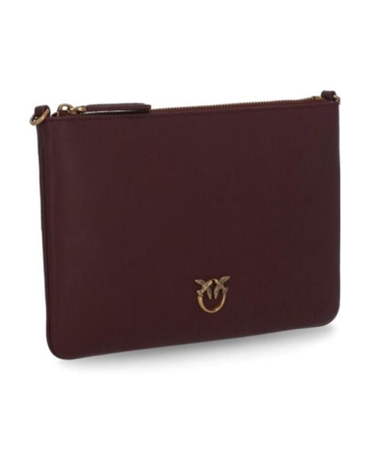 Pinko Purple Classic Flat Love Simply Crossbody Bag
