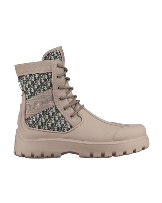 Dior Gray Homme Garden Lace-Up Boots for men
