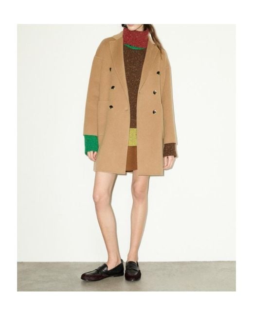 MAX&Co. Natural Double-Woven Wool Coat
