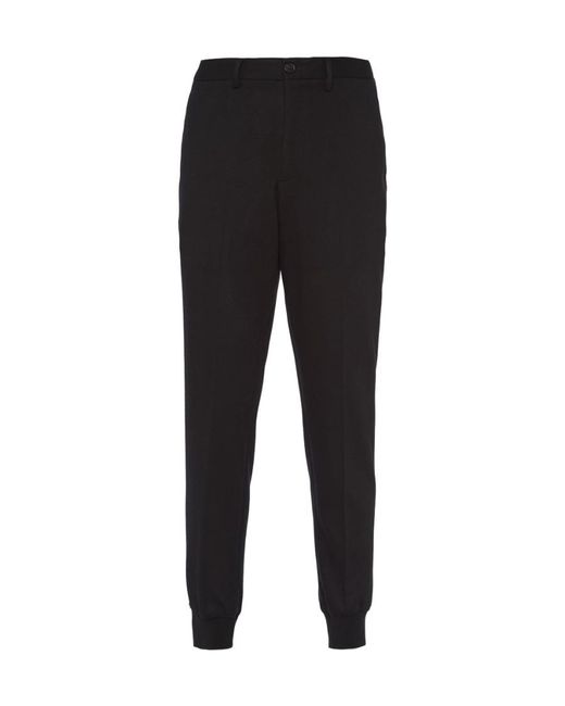 Prada Black Wool Blend Pants for men