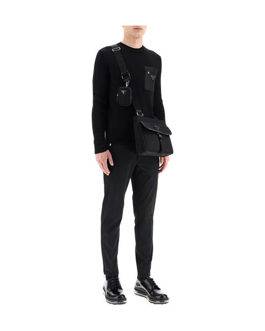 Prada Black Logo Pocket Knitted Jumper for men