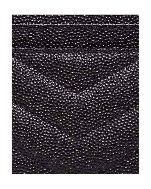 Saint Laurent Black Cassandre Quilted Cardholder