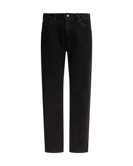 Levi's Black 555 Relaxed Straight Trousers for men