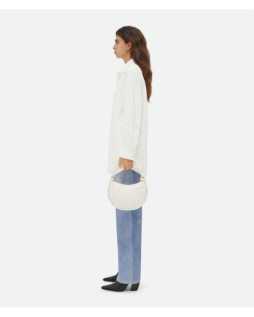 Bottega Veneta White Gemelli Small Shoulder Bag