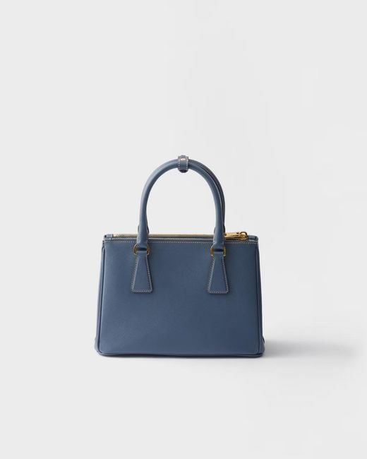 Prada Blue Galleria Small Saffiano Leather Bag