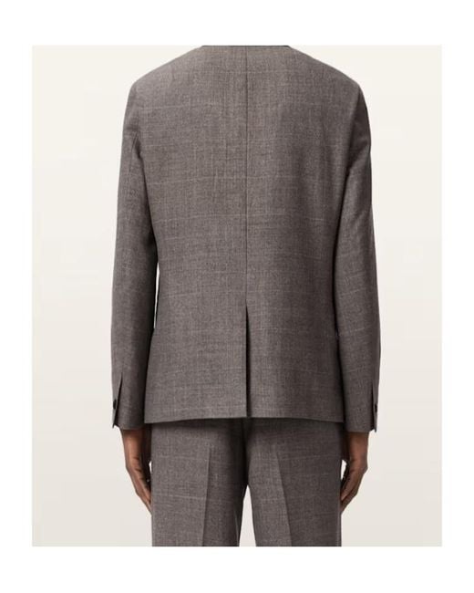 AllSaints Brown Clover Single Breasted Blazer for men