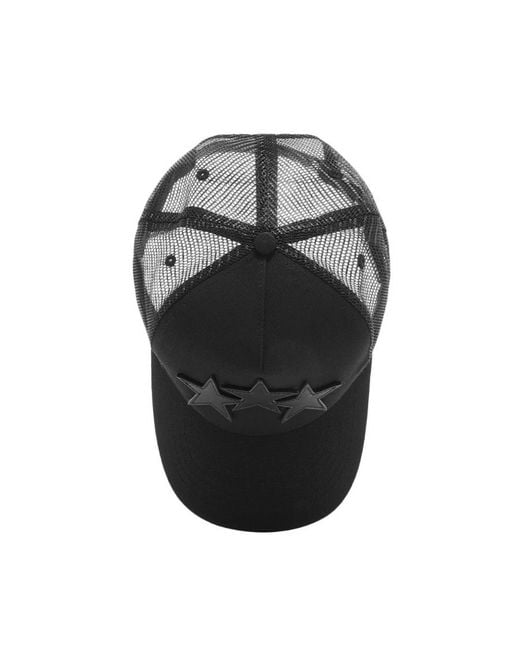 Amiri Black Three Star Patch Trucke Hat for men
