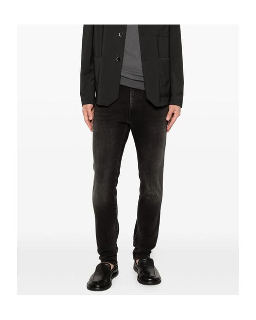 PT01 Black Jeans With Belt Loops for men