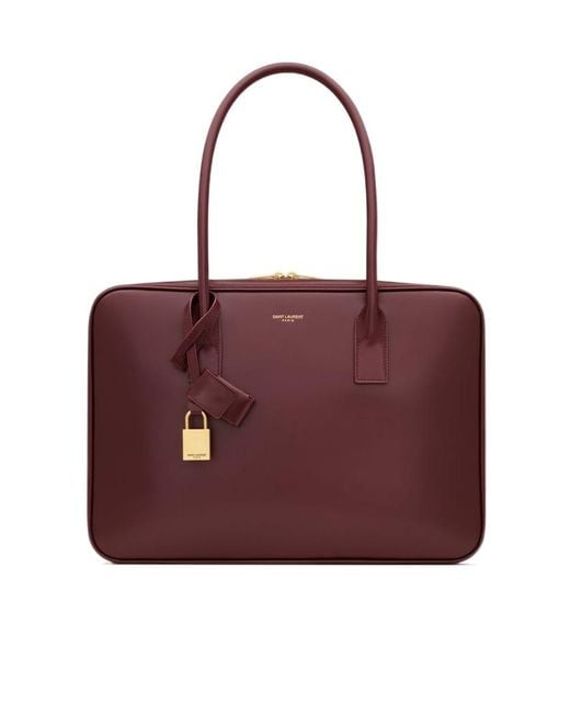 Saint Laurent Red Sac De Jour Bauletto Bag