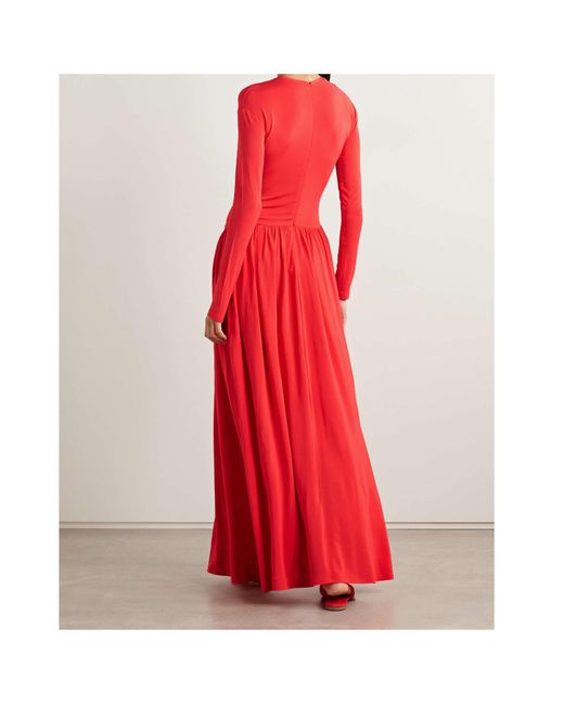 TOVE Orea Gathered Stretch-Jersey Maxi Dress