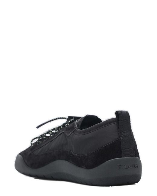 Prada Speedrock Lace-Up Sneakers in Black for Men | Lyst