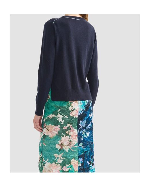 Erdem Blue Crew-Neck Cardigan