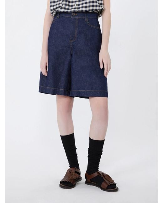 Weekend by Maxmara Blue Ozono Denim Shorts