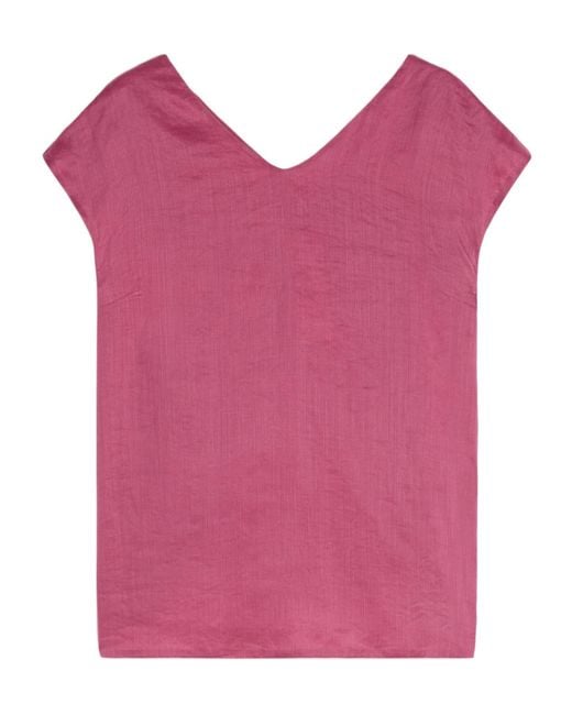 Max Mara Pink V-Neck Top