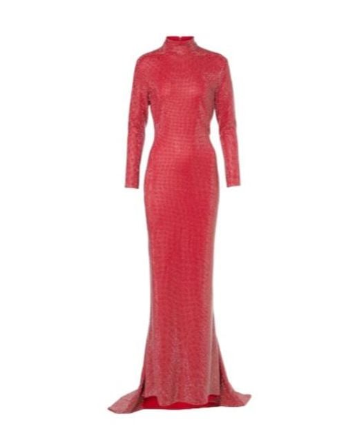 Solace London Red Vivienne Embellished Gown