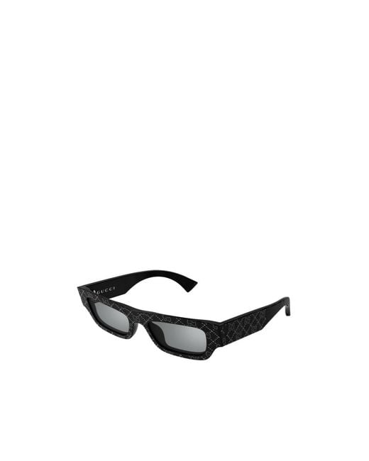 Gucci White Eyewear Rectangular Patterned Sunglasses for men