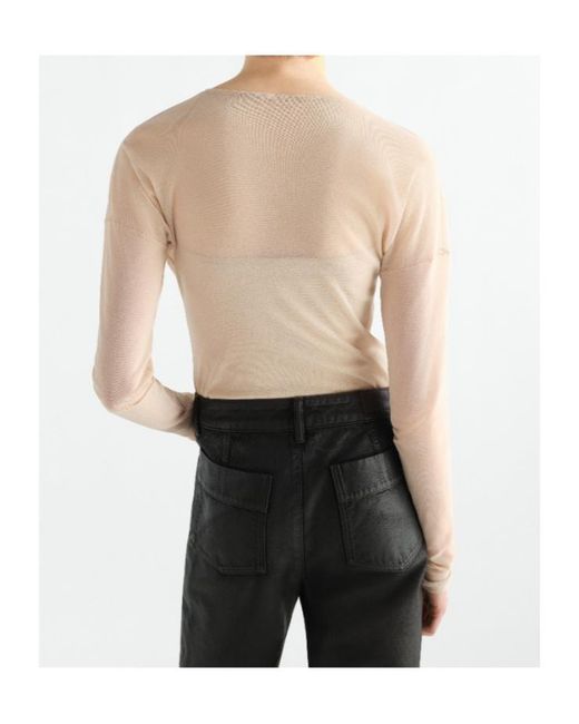 Lemaire Natural Long-Sleeve Ballerina-Style Top