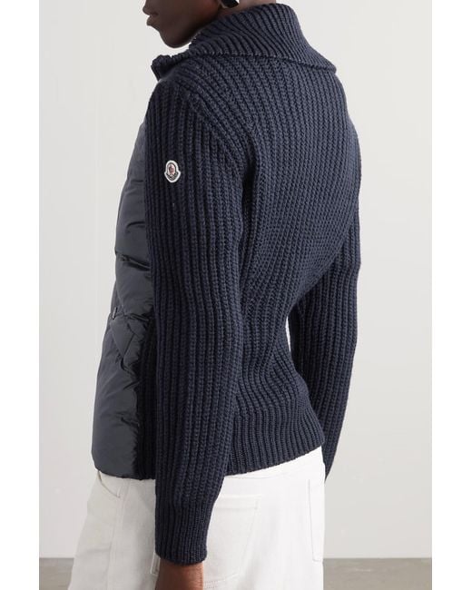 Moncler Blue Rib Down Jacket
