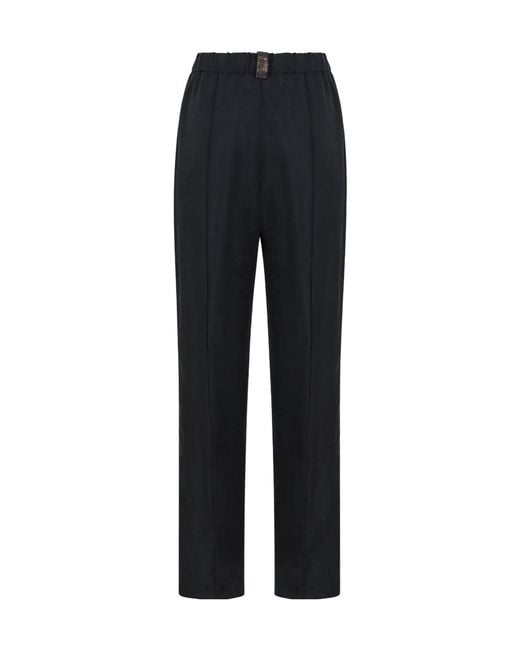 Fabiana Filippi Black Gubbio Jogging Pants