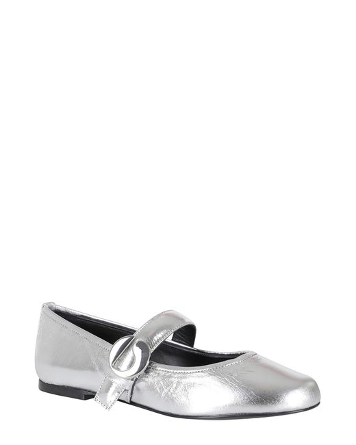 Coperni White Leather Ballet Flats
