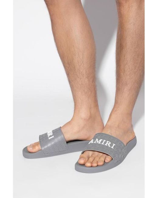 Amiri White Ma Quad Pool Slides for men
