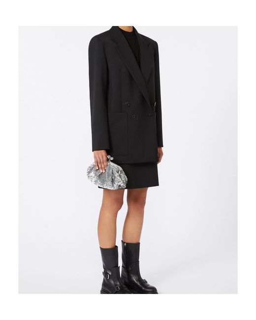 Weekend by Maxmara Gray Targa Embellished Clutch Bag